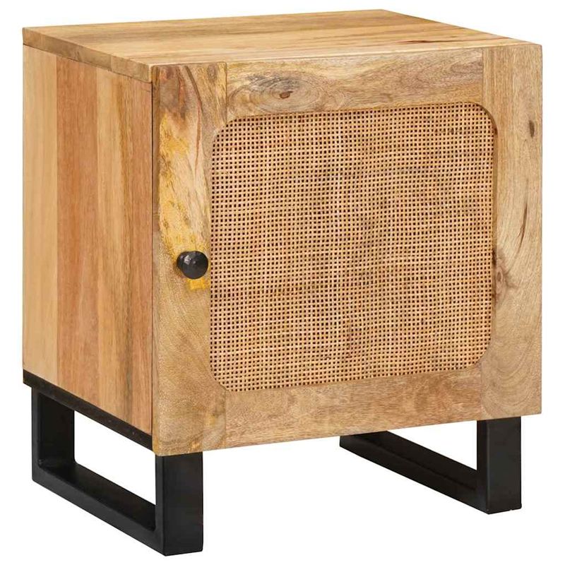 Casa si Gradina - Mobilier - Comode si corpuri - Noptiere - Dulap de noapte natural 40 x 33,5 x 46 cm Lemn de mango solid - Infinity.ro