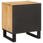 Casa si Gradina - Mobilier - Comode si corpuri - Noptiere - Dulap de noapte natural 40 x 33,5 x 46 cm Lemn de mango solid - Infinity.ro