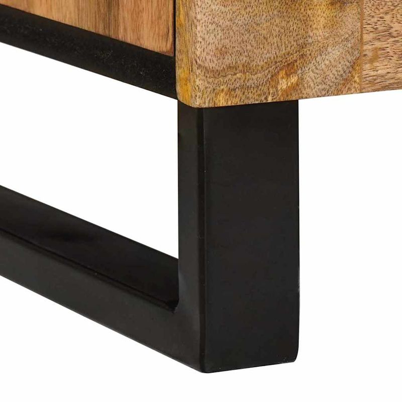 Casa si Gradina - Mobilier - Comode si corpuri - Noptiere - Dulap de noapte natural 40 x 33,5 x 46 cm Lemn de mango solid - Infinity.ro