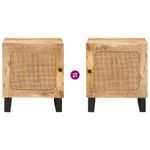 Casa si Gradina - Mobilier - Comode si corpuri - Noptiere - Dulap de noapte natural 40 x 33,5 x 46 cm Lemn de mango solid - Infinity.ro