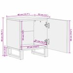 Casa si Gradina - Mobilier - Comode si corpuri - Noptiere - Dulap de noapte natural 40 x 33,5 x 46 cm Lemn de mango solid - Infinity.ro