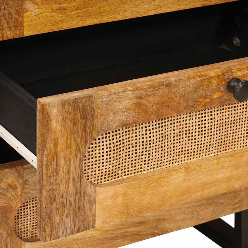 Casa si Gradina - Mobilier - Comode si corpuri - Noptiere - Dulap de noapte natural 50 x 33 x 60 cm Lemn de mango solid - Infinity.ro