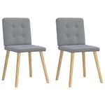 Casa si Gradina - Mobilier - Scaune si fotolii - Scaune - Scaune de bucatarie, 2 buc., gri deschis, material textil - Infinity.ro