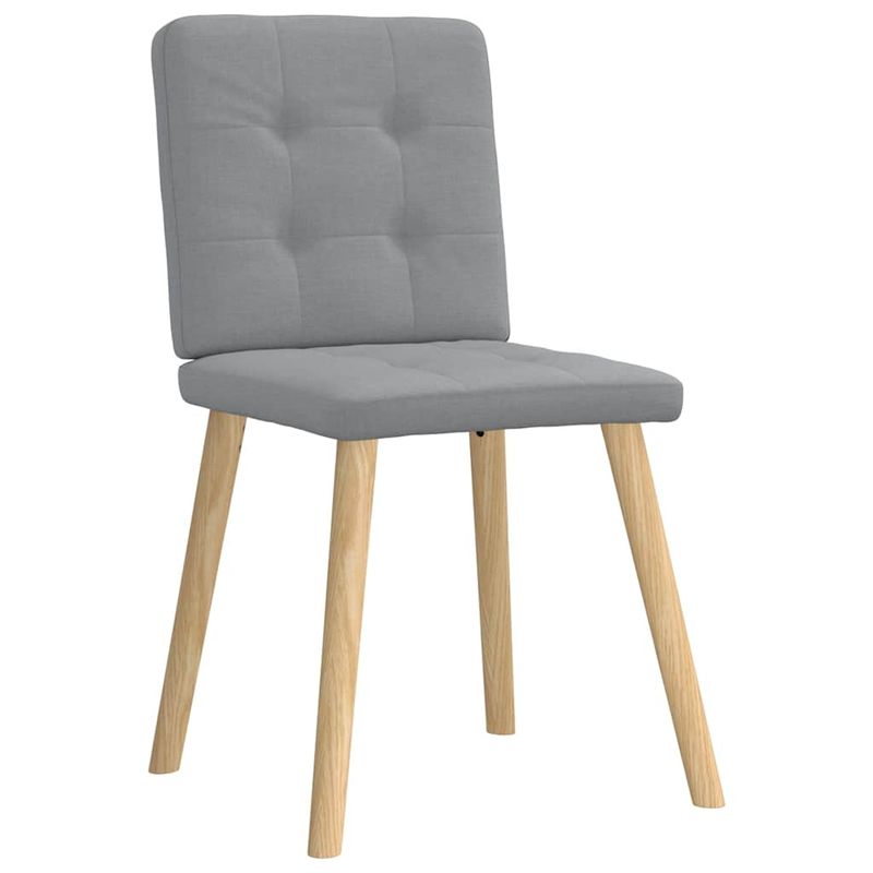 Casa si Gradina - Mobilier - Scaune si fotolii - Scaune - Scaune de bucatarie, 2 buc., gri deschis, material textil - Infinity.ro