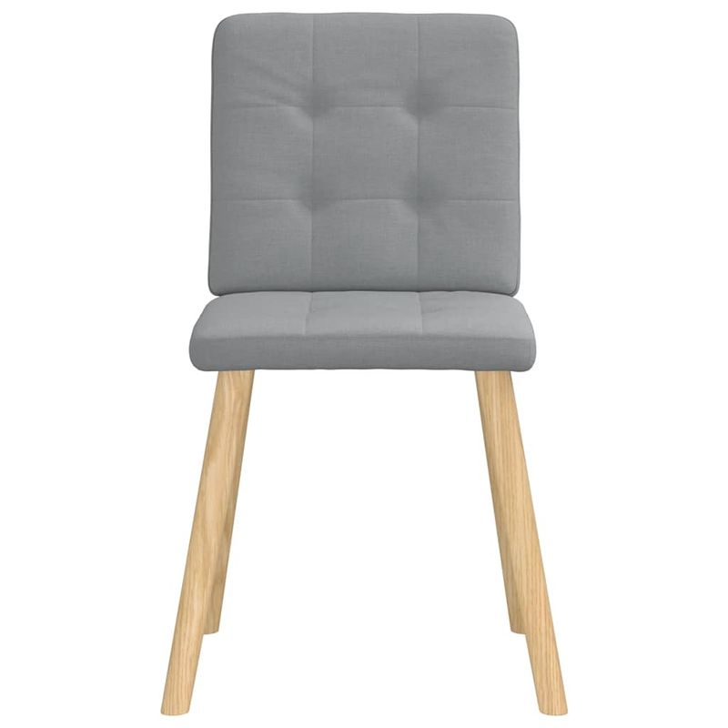 Casa si Gradina - Mobilier - Scaune si fotolii - Scaune - Scaune de bucatarie, 2 buc., gri deschis, material textil - Infinity.ro