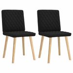 Casa si Gradina - Mobilier - Scaune si fotolii - Scaune - Scaune de bucatarie, 2 buc. negru, textil - Infinity.ro