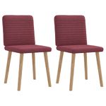 Casa si Gradina - Mobilier - Scaune si fotolii - Scaune - Scaune de bucatarie, 2 buc., rosu vin, material textil - Infinity.ro