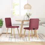 Casa si Gradina - Mobilier - Scaune si fotolii - Scaune - Scaune de bucatarie, 2 buc., rosu vin, material textil - Infinity.ro