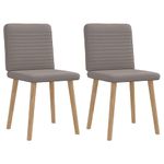 Casa si Gradina - Mobilier - Scaune si fotolii - Scaune - Scaune de bucatarie, 2 buc., gri taupe, material textil - Infinity.ro