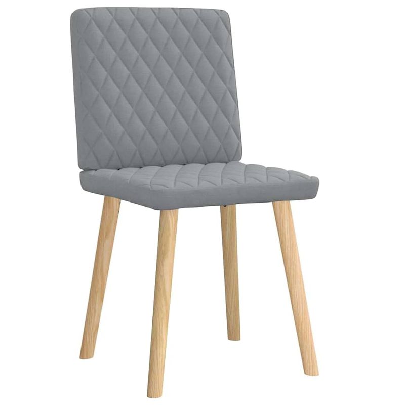 Casa si Gradina - Mobilier - Scaune si fotolii - Scaune - Scaune de bucatarie, 2 buc., gri deschis, material textil - Infinity.ro