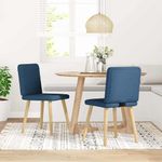 Casa si Gradina - Mobilier - Scaune si fotolii - Scaune - Scaune de bucatarie, 2 buc., albastru, textil - Infinity.ro