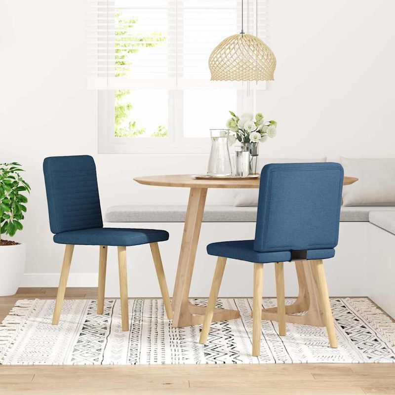 Casa si Gradina - Mobilier - Scaune si fotolii - Scaune - Scaune de bucatarie, 2 buc., albastru, textil - Infinity.ro