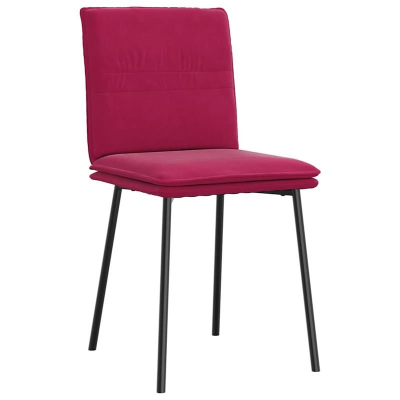 Casa si Gradina - Mobilier - Scaune si fotolii - Scaune - Scaune de bucatarie, 2 buc., rosu vin, catifea - Infinity.ro
