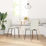Casa si Gradina - Mobilier - Scaune si fotolii - Scaune - Scaune de bucatarie, 2 buc., crem, catifea - Infinity.ro