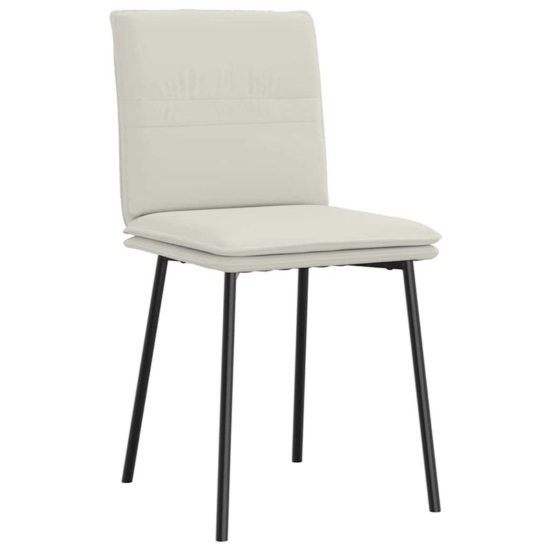 Casa si Gradina - Mobilier - Scaune si fotolii - Scaune - Scaune de bucatarie, 2 buc., crem, catifea - Infinity.ro