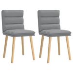 Casa si Gradina - Mobilier - Scaune si fotolii - Scaune - Scaune de bucatarie, 2 buc., gri deschis, material textil - Infinity.ro