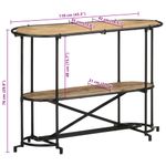 Casa si Gradina - Mobilier - Comode si corpuri - Console - Masa consola, 110x42x76 cm, lemn masiv de mango brut - Infinity.ro