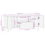 Casa si Gradina - Mobilier - Comode si corpuri - Comode - Cabinet TV cu sertar Finisaj Alb Spalat 105 x 33,5 x 46 cm - Infinity.ro