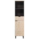 Casa si Gradina - Mobilier - Mobilier baie - Comode baie - Dulap de Baie cu raft Alb 38 x 33 x 160 cm Lemn de mango solid - Infinity.ro