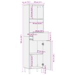 Casa si Gradina - Mobilier - Mobilier baie - Comode baie - Dulap de Baie cu raft Alb 38 x 33 x 160 cm Lemn de mango solid - Infinity.ro