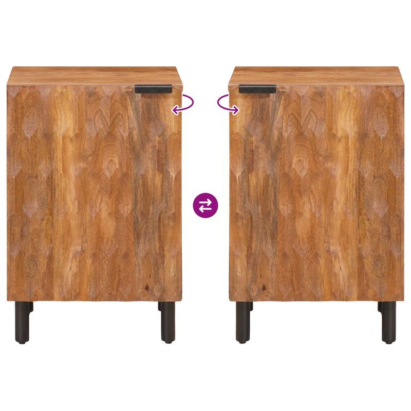 Casa si Gradina - Mobilier - Mobilier baie - Comode baie - Dulap de Baie cu raft Maro 38 x 33 x 58 cm Lemn de mango solid - Infinity.ro