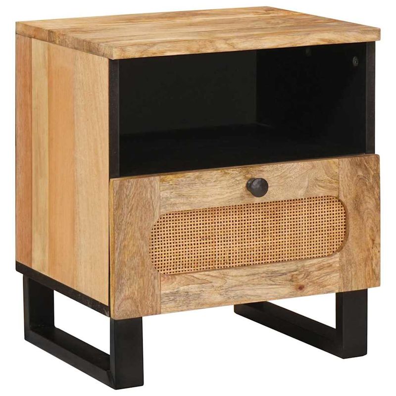 Casa si Gradina - Mobilier - Comode si corpuri - Noptiere - Dulap de noapte cu sertar 2 pcs natural 40 x 33 x 46 cm - Infinity.ro