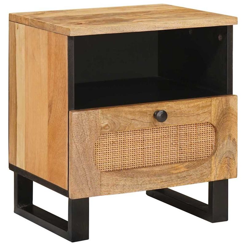 Casa si Gradina - Mobilier - Comode si corpuri - Noptiere - Dulap de noapte cu sertar 2 pcs natural 40 x 33 x 46 cm - Infinity.ro