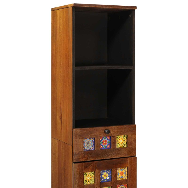 Casa si Gradina - Mobilier - Mobilier baie - Comode baie - Dulap de Baie cu sertar cu raft castan 38 x 33,5 x 160 cm - Infinity.ro