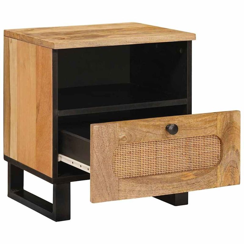 Casa si Gradina - Mobilier - Comode si corpuri - Noptiere - Dulap de noapte cu sertar 2 pcs natural 40 x 33 x 46 cm - Infinity.ro