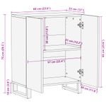 Casa si Gradina - Mobilier - Dulapuri si sifoniere - Dulapuri - Dulap de depozitare Maro 60 x 33,5 x 75 cm Lemn de mango solid - Infinity.ro