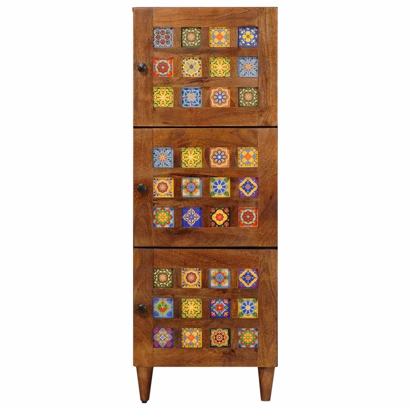 Casa si Gradina - Mobilier - Dulapuri si sifoniere - Dulapuri - Bufet cu usa castan 40 x 33,5 x 110 cm Lemn de mango solid - Infinity.ro