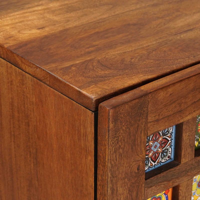 Casa si Gradina - Mobilier - Dulapuri si sifoniere - Dulapuri - Bufet cu usa castan 40 x 33,5 x 110 cm Lemn de mango solid - Infinity.ro