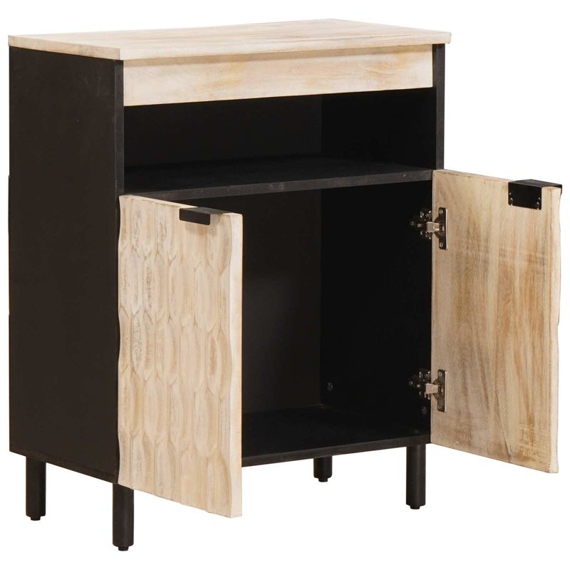Casa si Gradina - Mobilier - Dulapuri si sifoniere - Dulapuri - Bufet Finisaj Alb Spalat 60 x 33,5 x 75 cm Lemn de mango solid - Infinity.ro