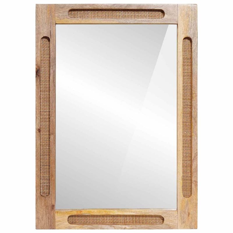 Casa si Gradina - Mobilier - Mobilier baie - Oglinzi baie - Oglinda pentru baie Maro 50 x 70 x 3 cm Lemn de mango solid - Infinity.ro