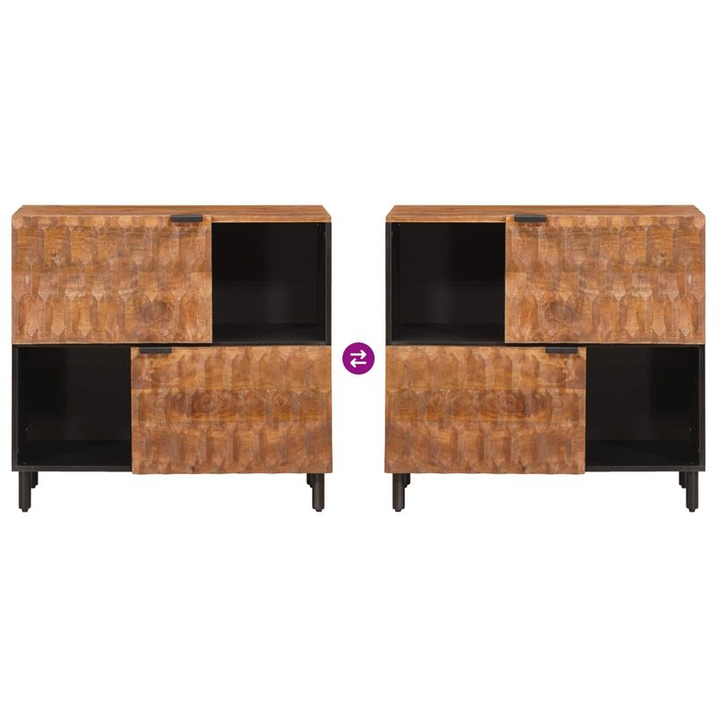 Casa si Gradina - Mobilier - Dulapuri si sifoniere - Dulapuri - Bufet Finisaj Acacia Maro 80 x 33,5 x 75 cm Lemn de mango solid - Infinity.ro