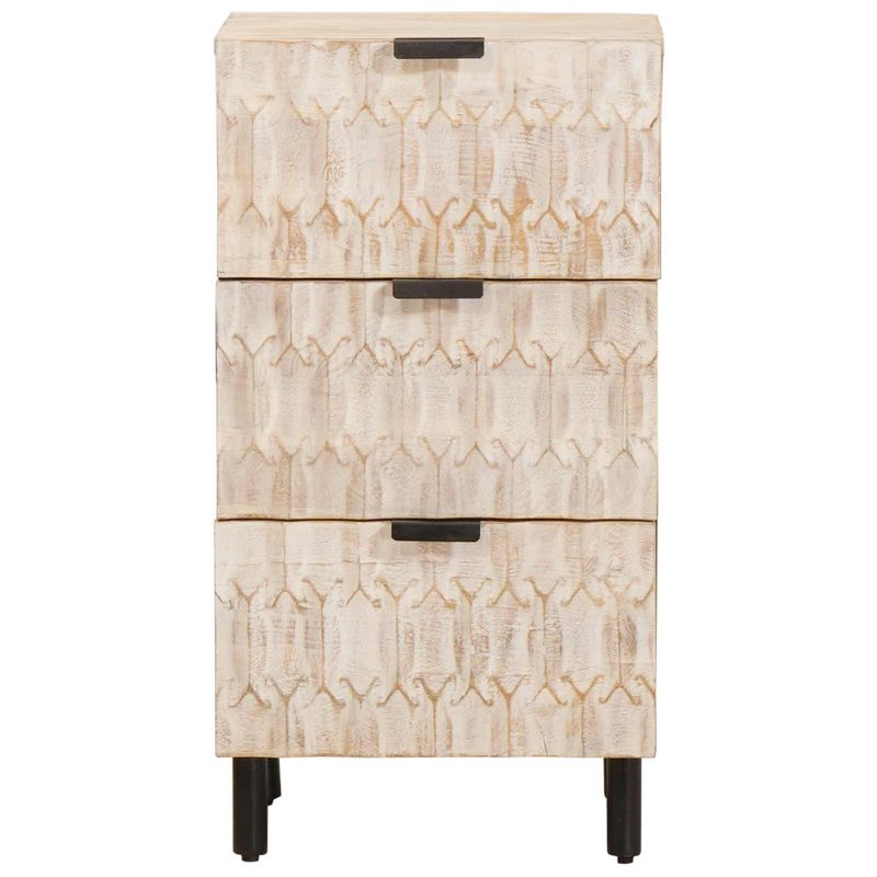 Casa si Gradina - Mobilier - Dulapuri si sifoniere - Dulapuri - Bufet Finisaj Alb Spalat 40 x 33,5 x 75 cm Lemn de mango solid - Infinity.ro