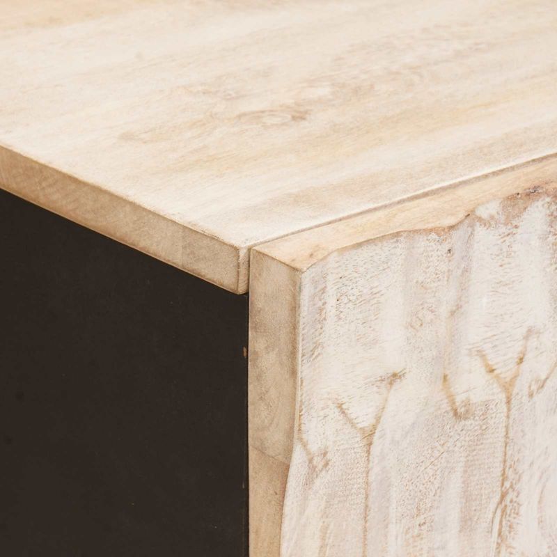 Casa si Gradina - Mobilier - Dulapuri si sifoniere - Dulapuri - Bufet Finisaj Alb Spalat 40 x 33,5 x 75 cm Lemn de mango solid - Infinity.ro