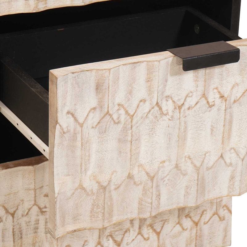 Casa si Gradina - Mobilier - Dulapuri si sifoniere - Dulapuri - Bufet Finisaj Alb Spalat 40 x 33,5 x 75 cm Lemn de mango solid - Infinity.ro