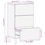Casa si Gradina - Mobilier - Dulapuri si sifoniere - Dulapuri - Bufet Finisaj Alb Spalat 40 x 33,5 x 75 cm Lemn de mango solid - Infinity.ro
