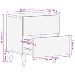 Casa si Gradina - Mobilier - Comode si corpuri - Noptiere - Dulap de noapte cu sertar 2 pcs Maro 40 x 33,5 x 46 cm - Infinity.ro