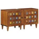 Casa si Gradina - Mobilier - Comode si corpuri - Noptiere - Dulap de noapte 2 pcs Maro 40 x 33,5 x 46 cm - Infinity.ro