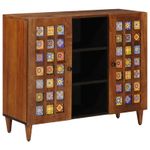 Casa si Gradina - Mobilier - Dulapuri si sifoniere - Dulapuri - Bufet cu raft castan 90 x 33,5 x 75 cm Lemn de mango solid - Infinity.ro