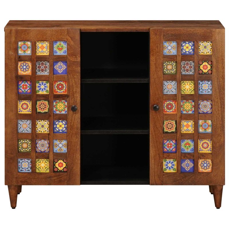 Casa si Gradina - Mobilier - Dulapuri si sifoniere - Dulapuri - Bufet cu raft castan 90 x 33,5 x 75 cm Lemn de mango solid - Infinity.ro