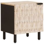 Casa si Gradina - Mobilier - Comode si corpuri - Noptiere - Dulap de noapte 2 pcs Alb 40 x 33,5 x 46 cm Lemn de mango solid - Infinity.ro