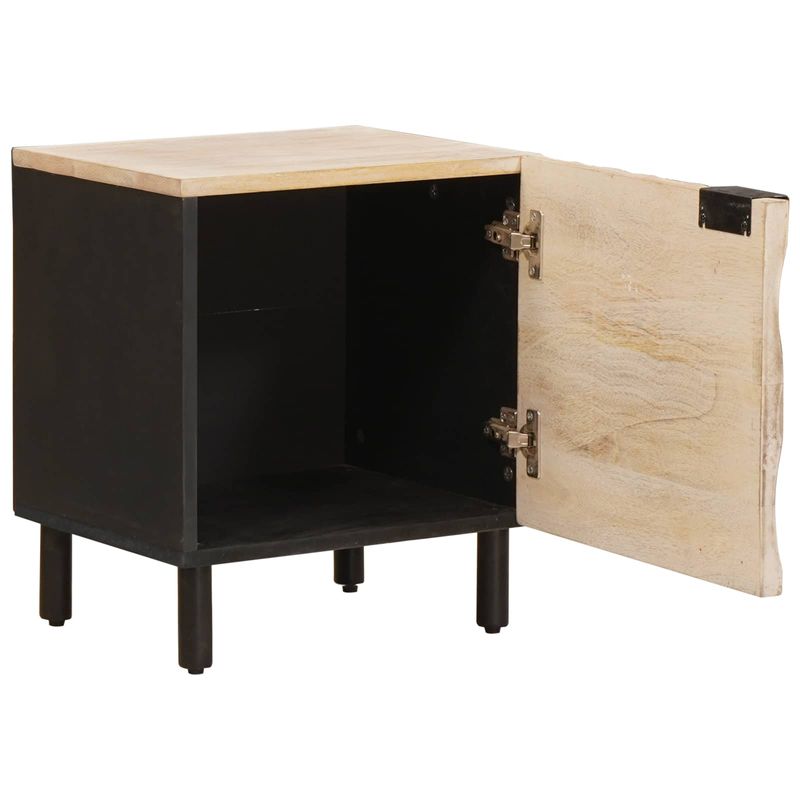 Casa si Gradina - Mobilier - Comode si corpuri - Noptiere - Dulap de noapte 2 pcs Alb 40 x 33,5 x 46 cm Lemn de mango solid - Infinity.ro