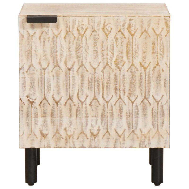 Casa si Gradina - Mobilier - Comode si corpuri - Noptiere - Dulap de noapte 2 pcs Alb 40 x 33,5 x 46 cm Lemn de mango solid - Infinity.ro