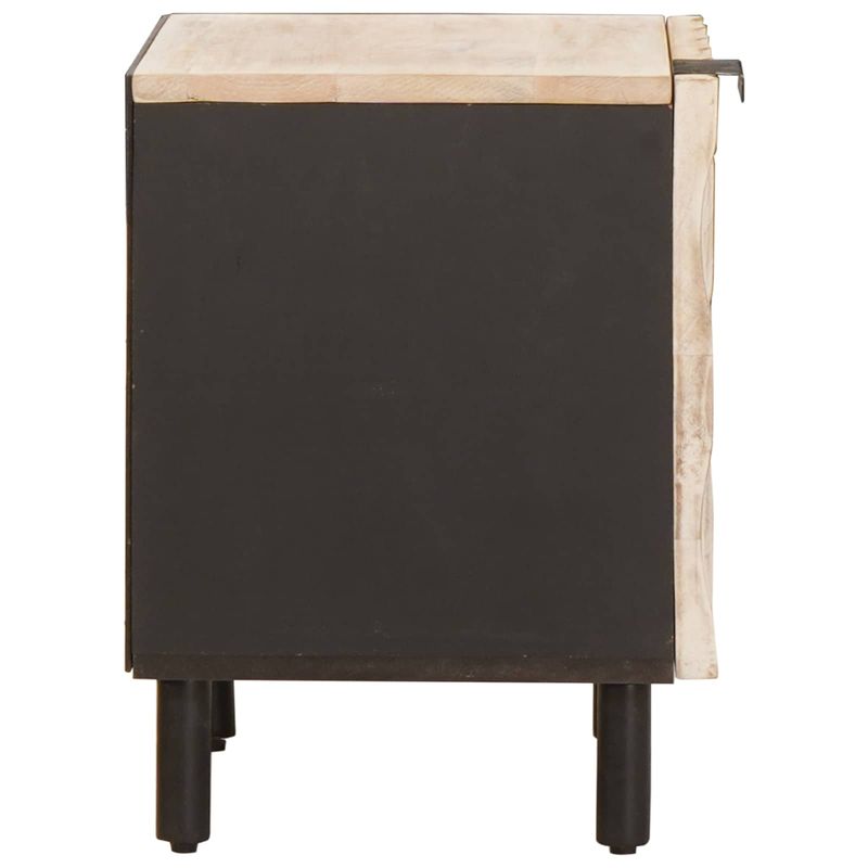 Casa si Gradina - Mobilier - Comode si corpuri - Noptiere - Dulap de noapte 2 pcs Alb 40 x 33,5 x 46 cm Lemn de mango solid - Infinity.ro