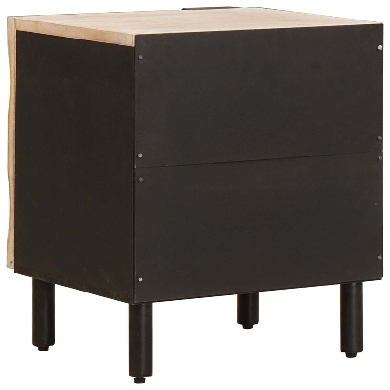 Casa si Gradina - Mobilier - Comode si corpuri - Noptiere - Dulap de noapte 2 pcs Alb 40 x 33,5 x 46 cm Lemn de mango solid - Infinity.ro