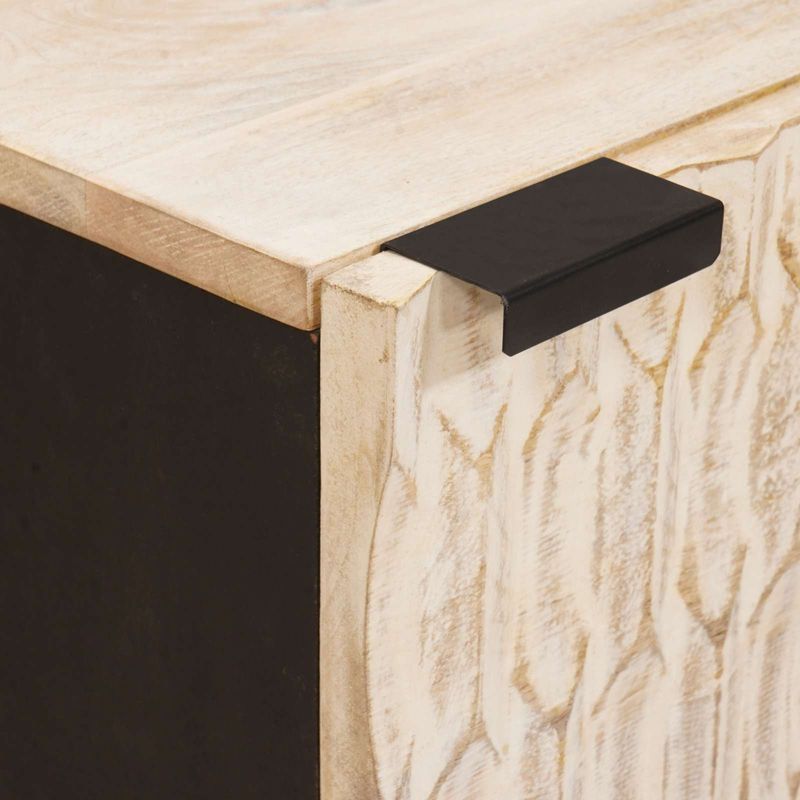Casa si Gradina - Mobilier - Comode si corpuri - Noptiere - Dulap de noapte 2 pcs Alb 40 x 33,5 x 46 cm Lemn de mango solid - Infinity.ro