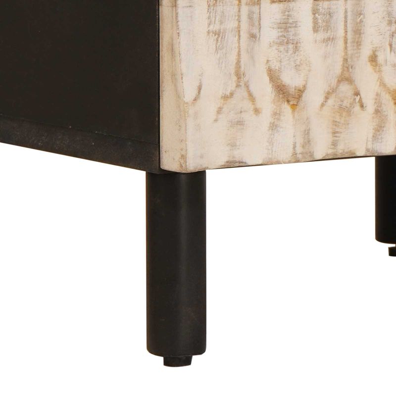 Casa si Gradina - Mobilier - Comode si corpuri - Noptiere - Dulap de noapte 2 pcs Alb 40 x 33,5 x 46 cm Lemn de mango solid - Infinity.ro